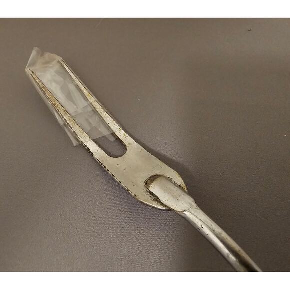 Vintage Ekco Chrome 2-Prong Serving Fork w/Wood Handle - 12-1/2” Length - USA - Picture 4 of 9